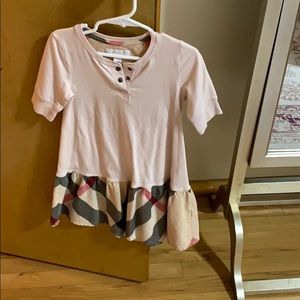 Pink Burberry plaid dress